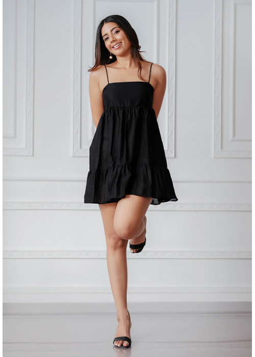 YORI BLACK SHORT DRESS